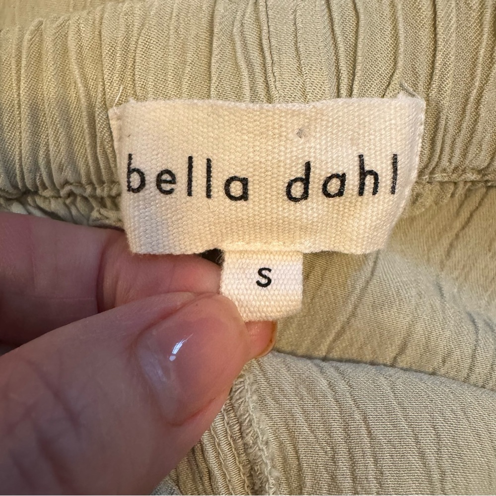 Bella Dahl Cupro Blend Wide‎ Leg Pants in Sage Green - Picture 7 of 9